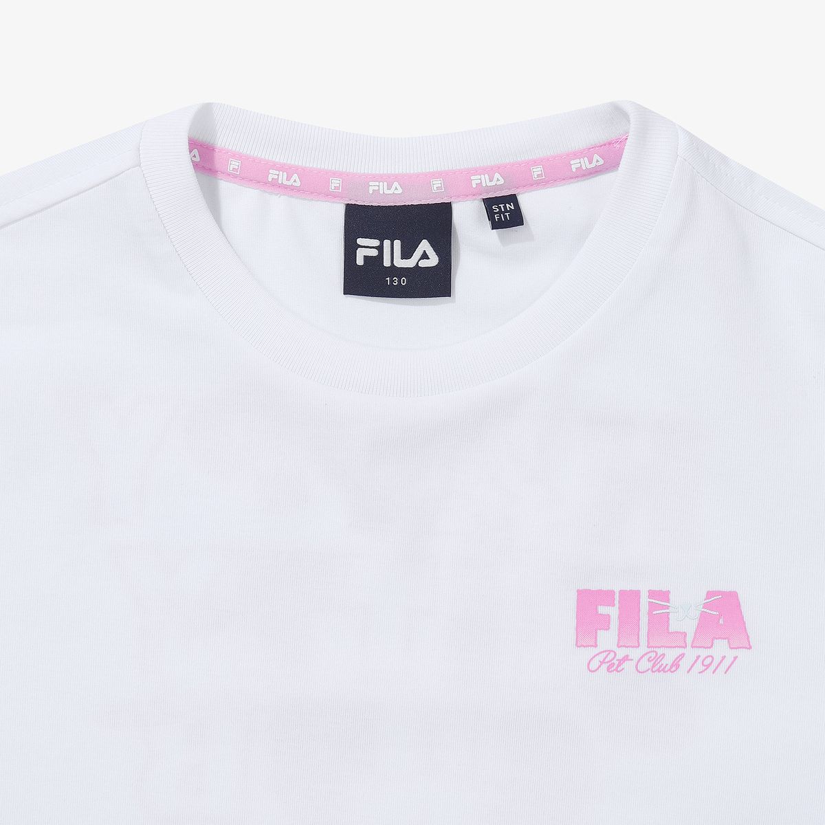 휠라 키즈(FILA KIDS) Drywave PET CLUB 세미크롭 티셔츠
