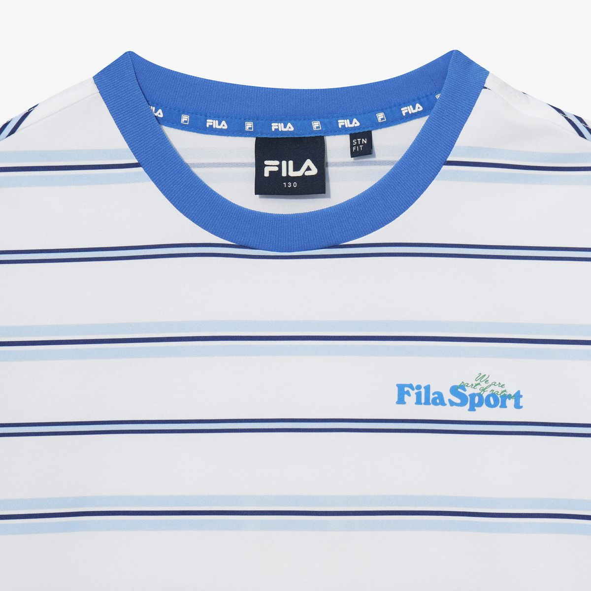 휠라 키즈(FILA KIDS) Drywave 스트라이프 루즈핏 티셔츠