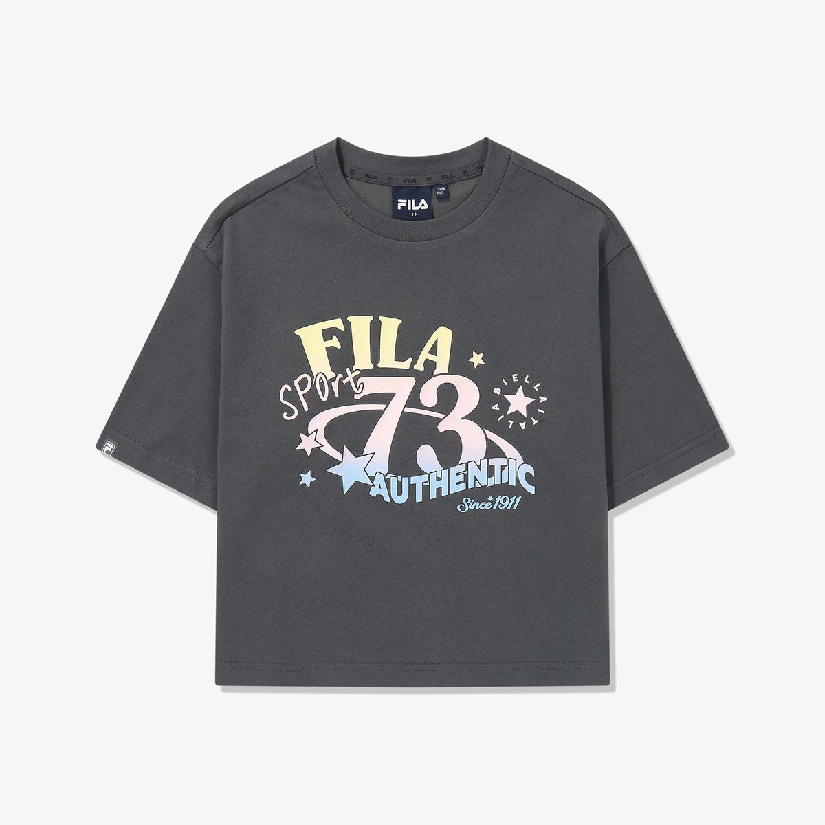 휠라 키즈(FILA KIDS) Coldwave 여아 루즈핏 티셔츠