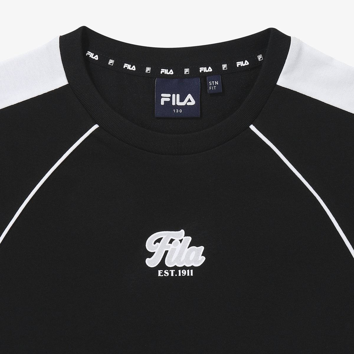 휠라 키즈(FILA KIDS) 여아 소매 배색 티셔츠