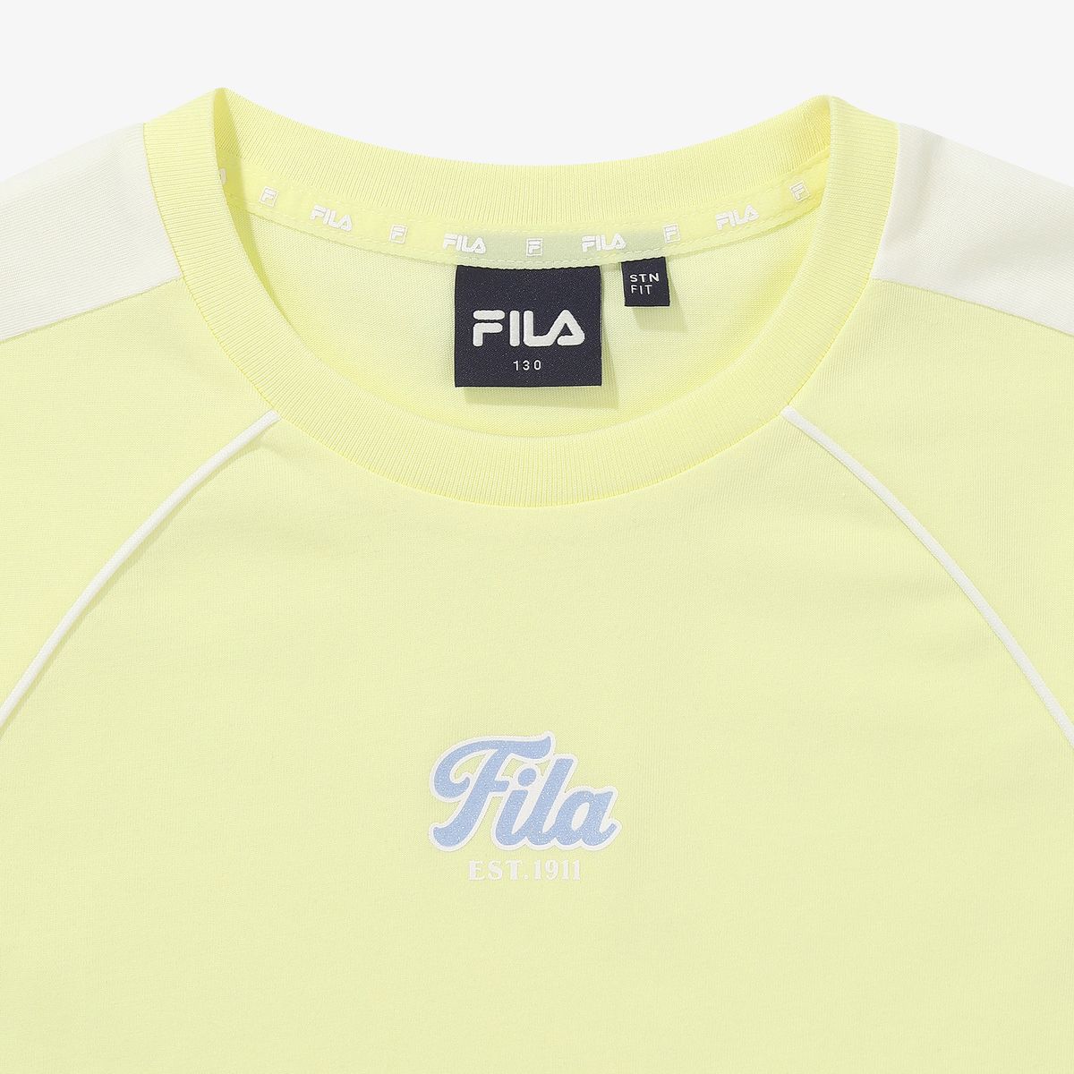 휠라 키즈(FILA KIDS) 여아 소매 배색 티셔츠