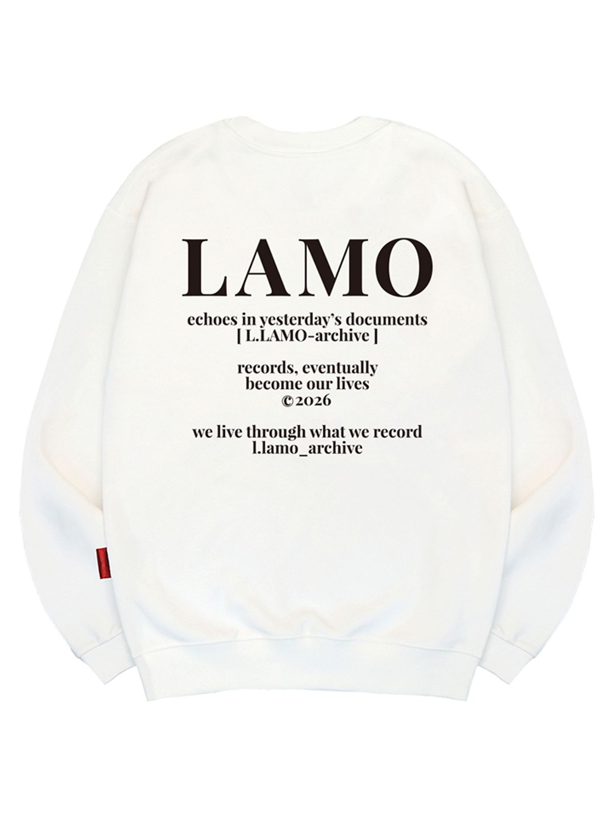 엘라모(LLAMO) LAMO아카이브 맨투맨 남녀공용 빅사이즈 S~4XL