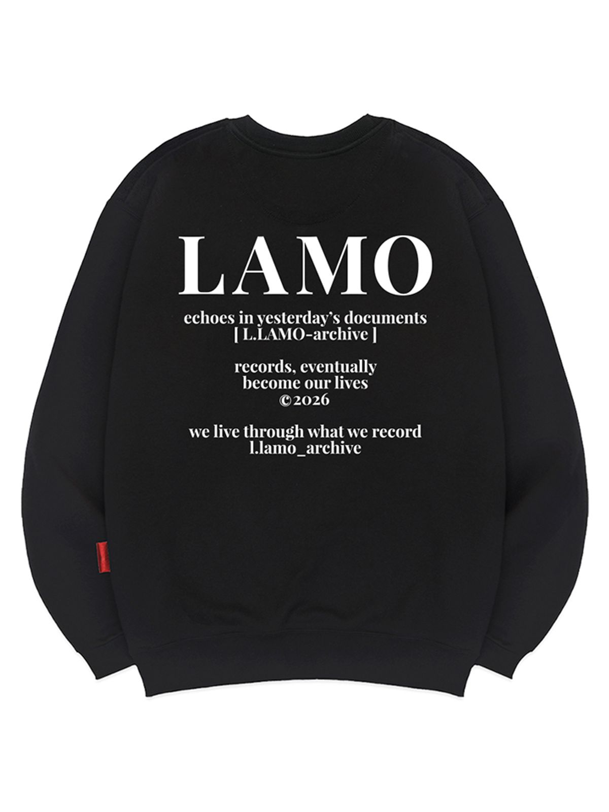 엘라모(LLAMO) LAMO아카이브 맨투맨 남녀공용 빅사이즈 S~4XL