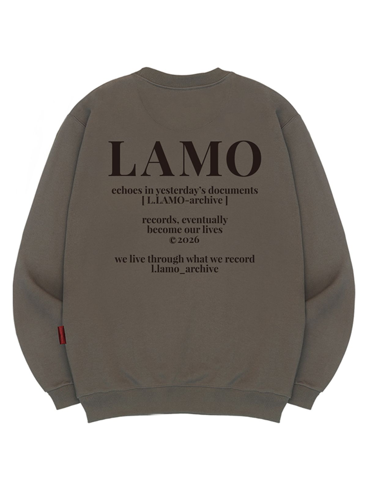 엘라모(LLAMO) LAMO아카이브 맨투맨 남녀공용 빅사이즈 S~4XL