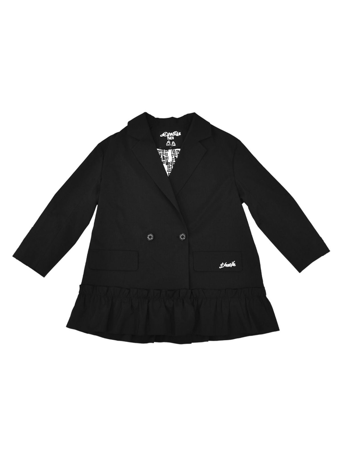 데바스테(DEVASTEE) 프릴 디테일 박시 자켓 ESFDVJK01BLK