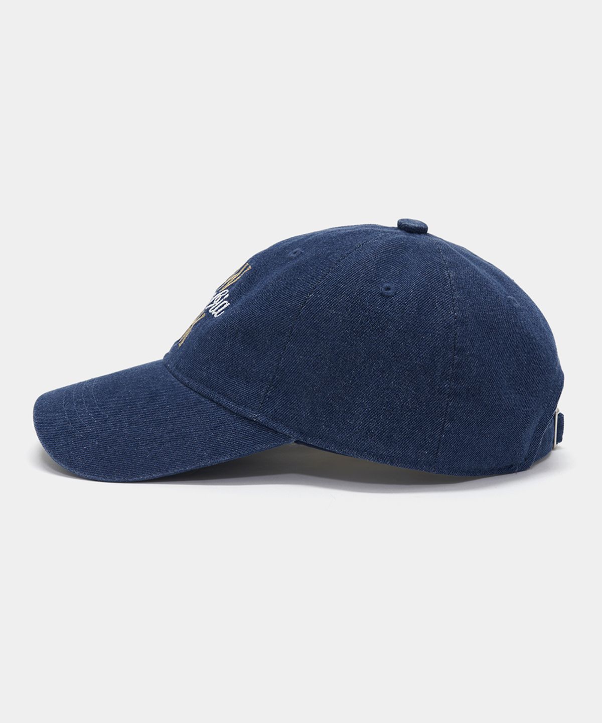 컬럼비아 유니버시티(COLUMBIA UNIVERSITY) NEW YORK EMB 6 PANEL DENIM CAP_MIDNIGHT JEAN