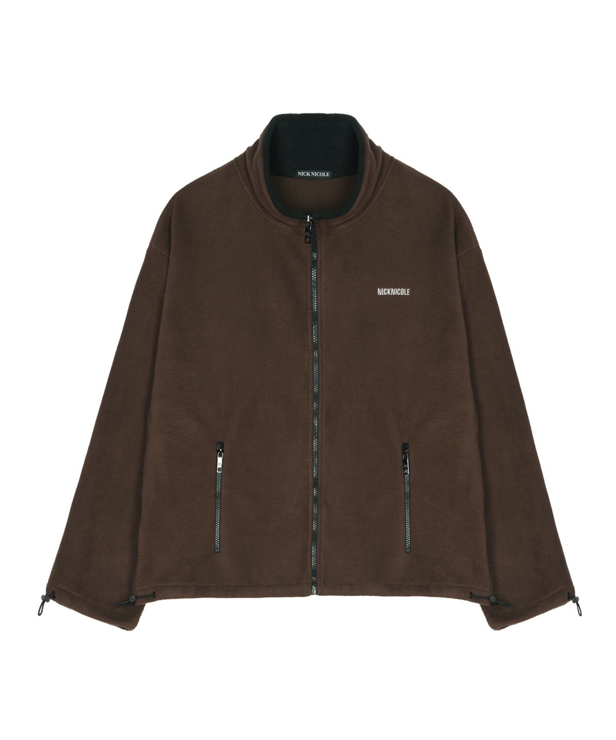 닉앤니콜(NICK&NICOLE) FLEECE ZIP-UP JACKET_BROWN