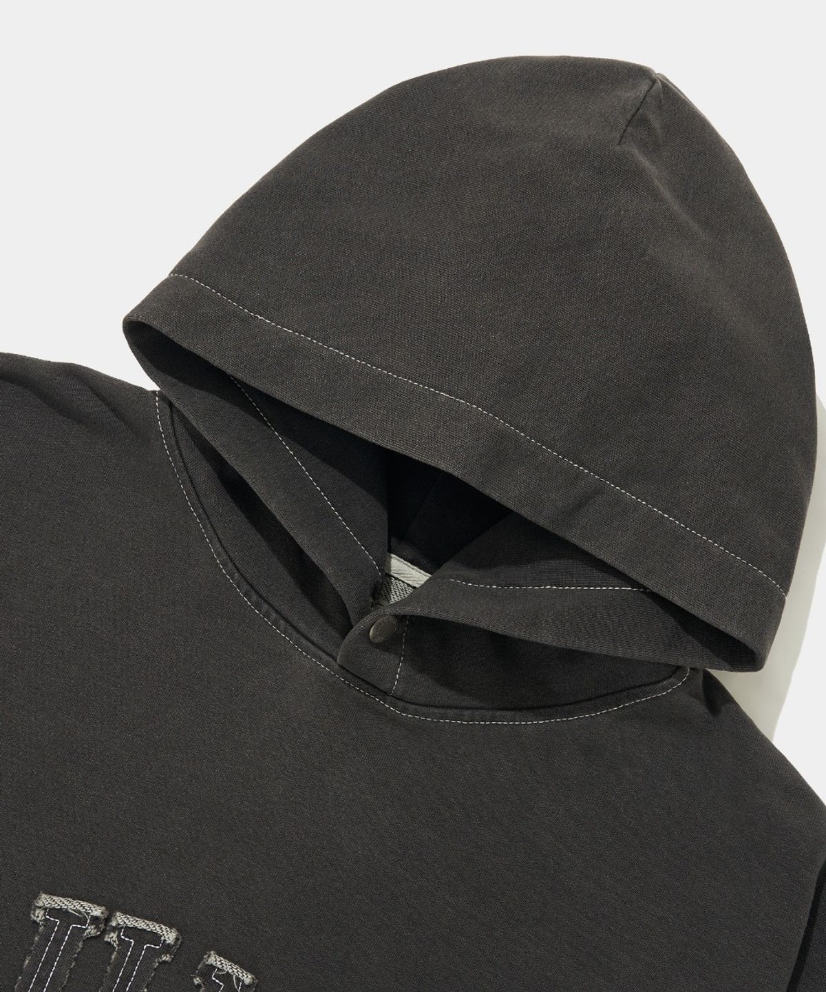 컬럼비아 유니버시티(COLUMBIA UNIVERSITY) BIG ARCH DENIM TERRY HOODIE_BLACK JEAN