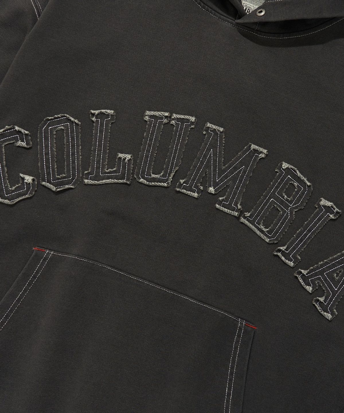 컬럼비아 유니버시티(COLUMBIA UNIVERSITY) BIG ARCH DENIM TERRY HOODIE_BLACK JEAN