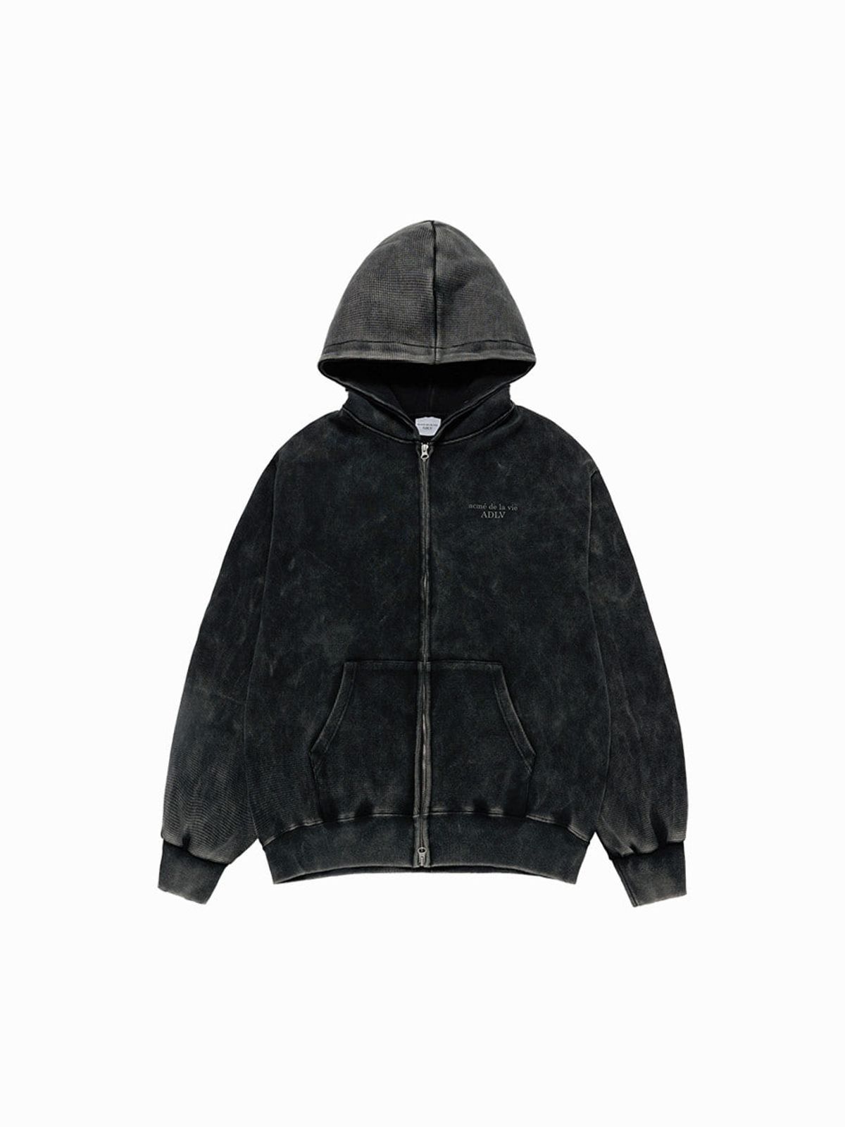 아크메드라비(ACME DE LA VIE) BASIC LOGO WAFFLE WASHED HOODIE ZIP UP