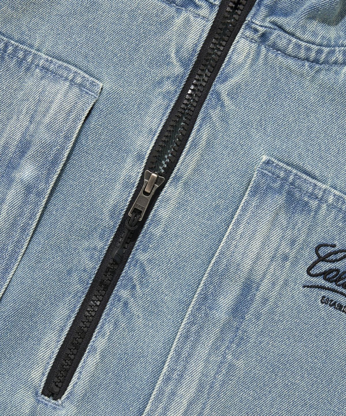 컬럼비아 유니버시티(COLUMBIA UNIVERSITY) NY STREET TAIL DENIM ANORAK JACKET_LIGHT JEAN