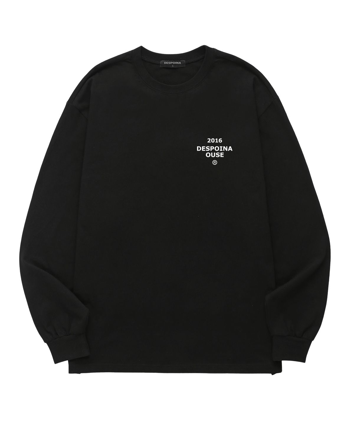 우즈(OUSE) Basic logo 롱슬리브 (DLS039) 블랙