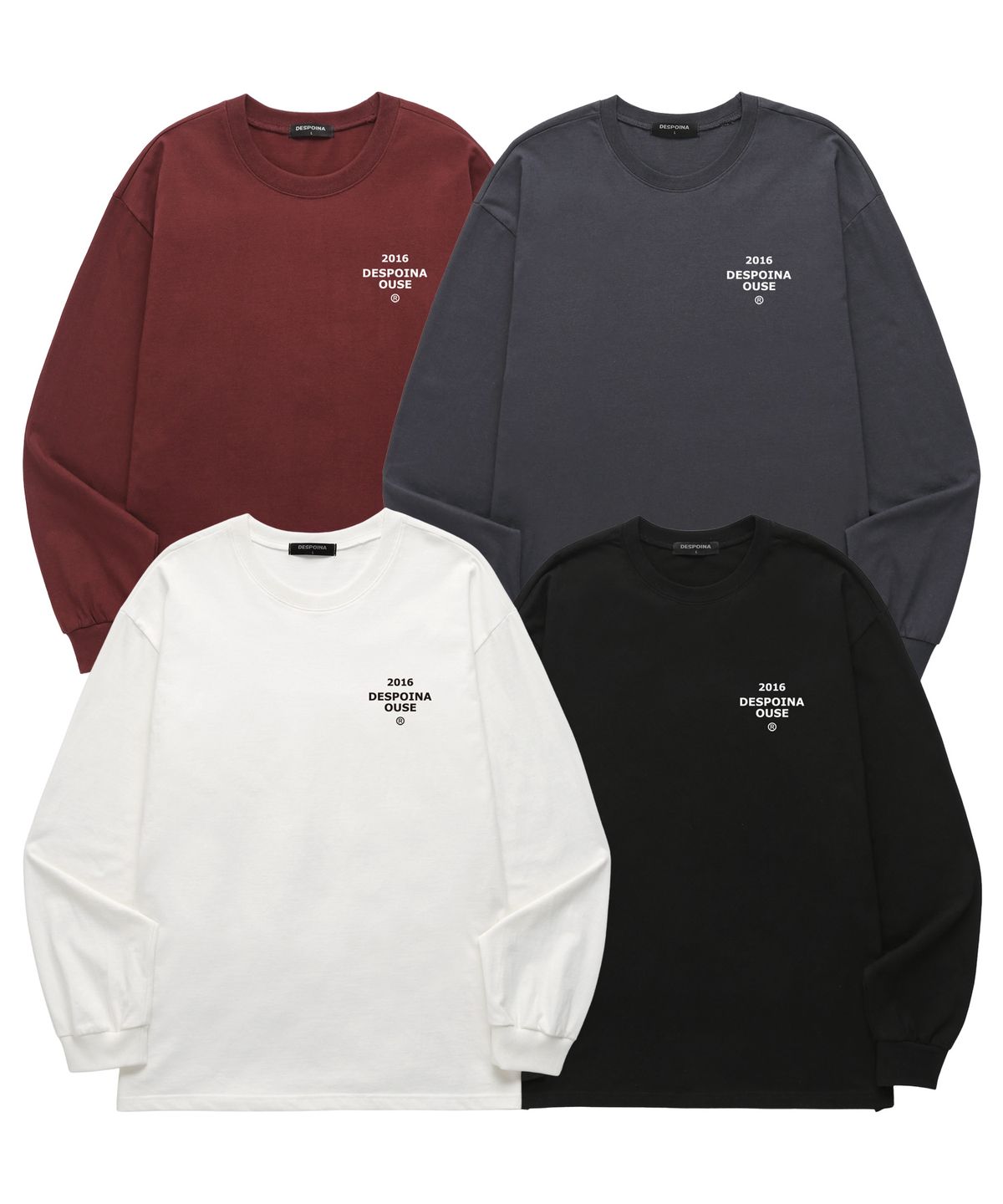 우즈(OUSE) Basic logo 롱슬리브 (DLS039) 블랙