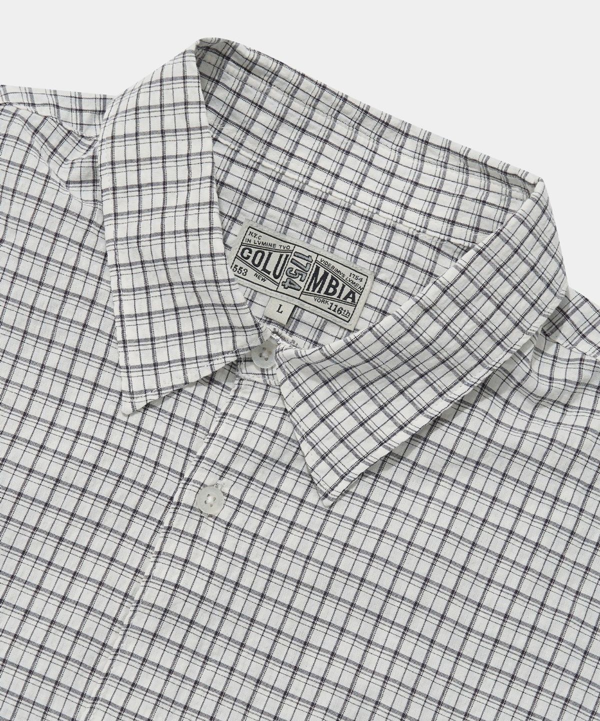 컬럼비아 유니버시티(COLUMBIA UNIVERSITY) MICRO-CHECK UTILITY SHIRTS_WHITE