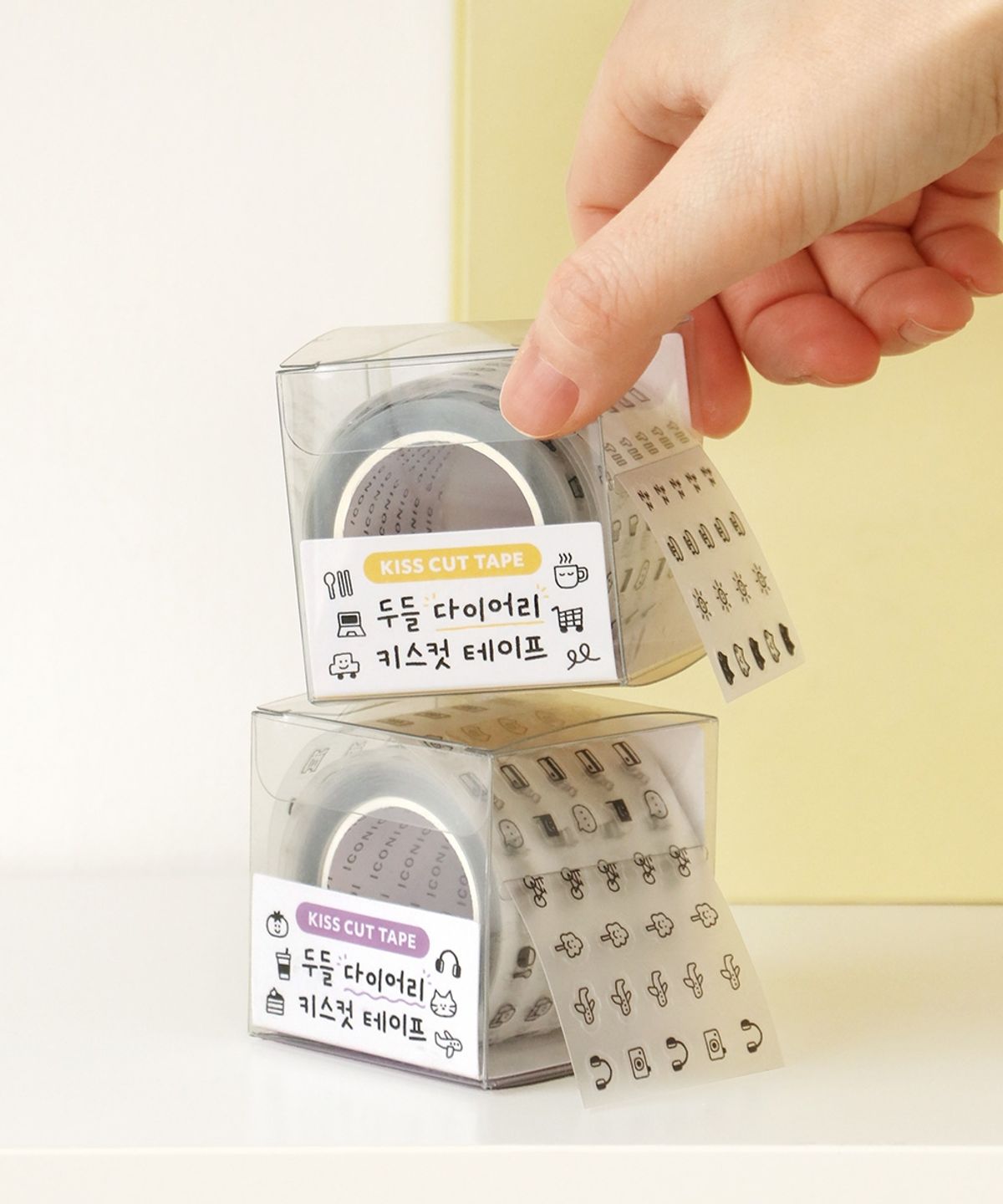 아이코닉(ICONIC) [2PACK] 두들 다이어리 키스컷 테이프 2종 세트 스티커