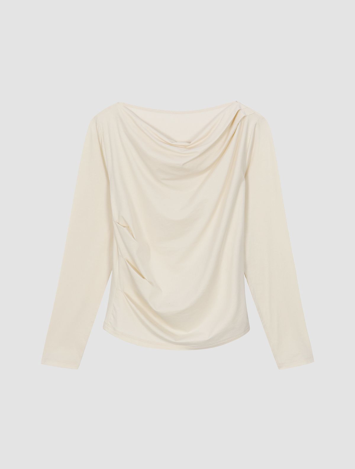 와이잭(YJACK) W_모어텐션 드레이프 긴소매 져지 블라우스(120gsm) LJT2101L