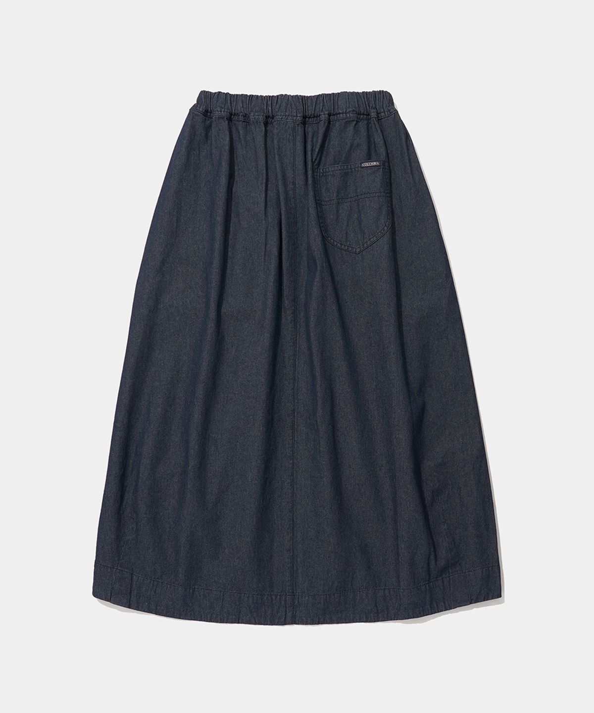 컬럼비아 유니버시티(COLUMBIA UNIVERSITY) ALL-ROUND TWOTUCK DENIM LONG SKIRT_INDIGO JEAN
