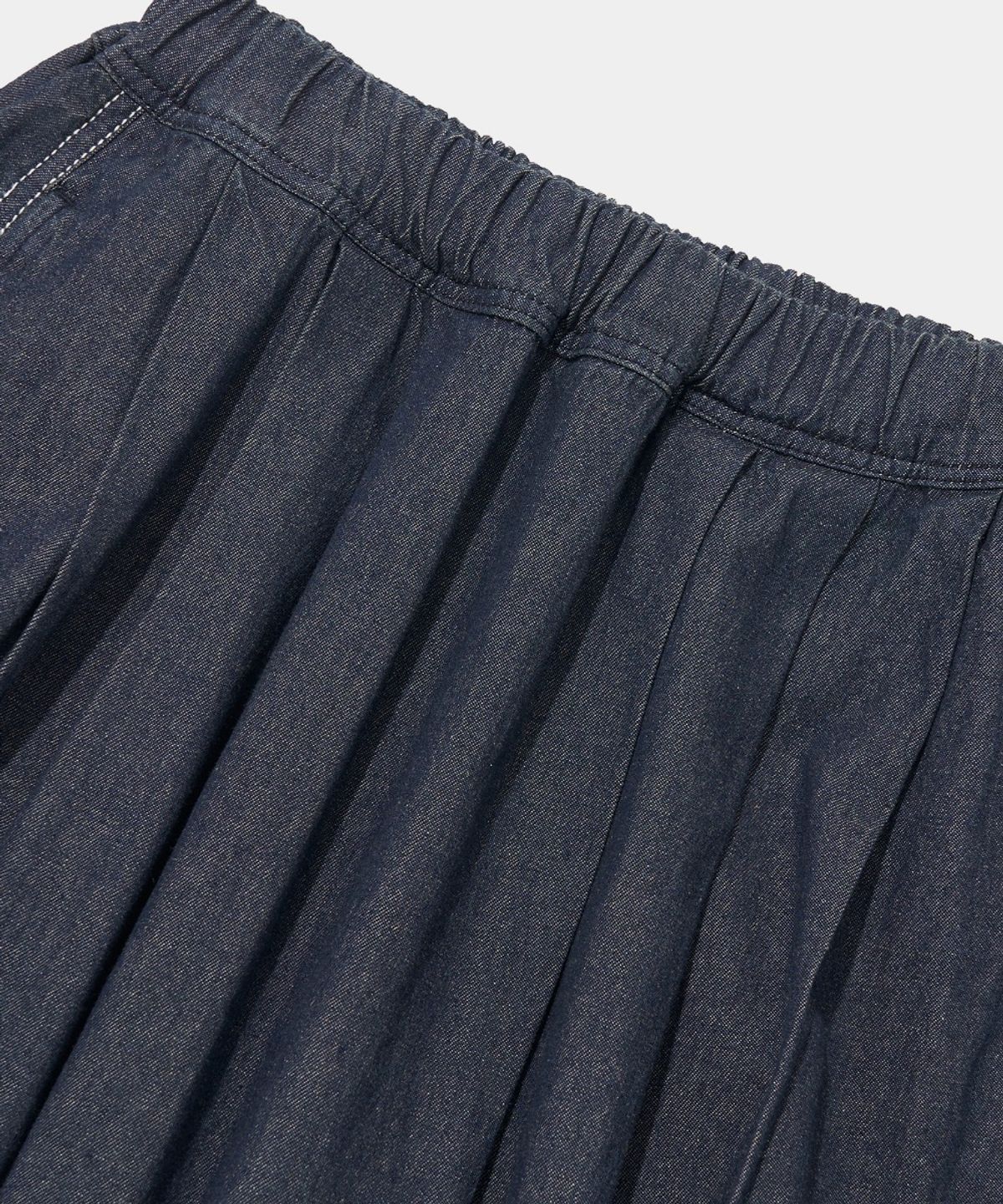 컬럼비아 유니버시티(COLUMBIA UNIVERSITY) ALL-ROUND TWOTUCK DENIM LONG SKIRT_INDIGO JEAN