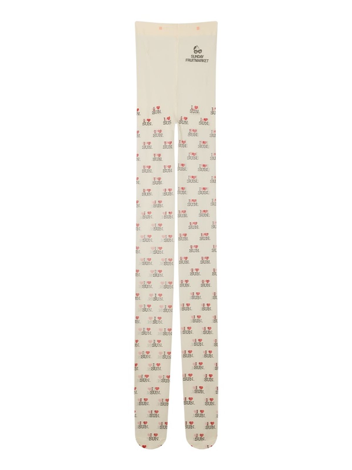 선데이후르츠마켓(SUNDAY FRUIT MARKET) I LOVE SUN STOCKINGS BEIGE