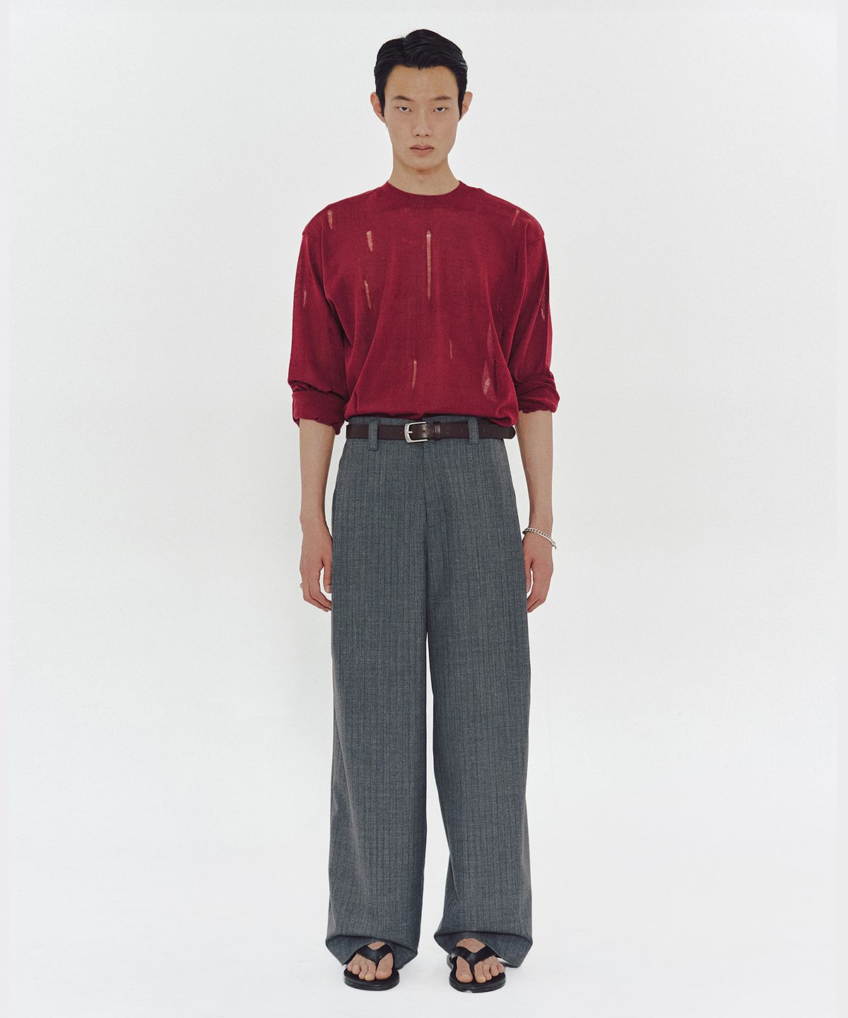 엠엠아이씨(MMIC) DROP TROUSER (GRAY)