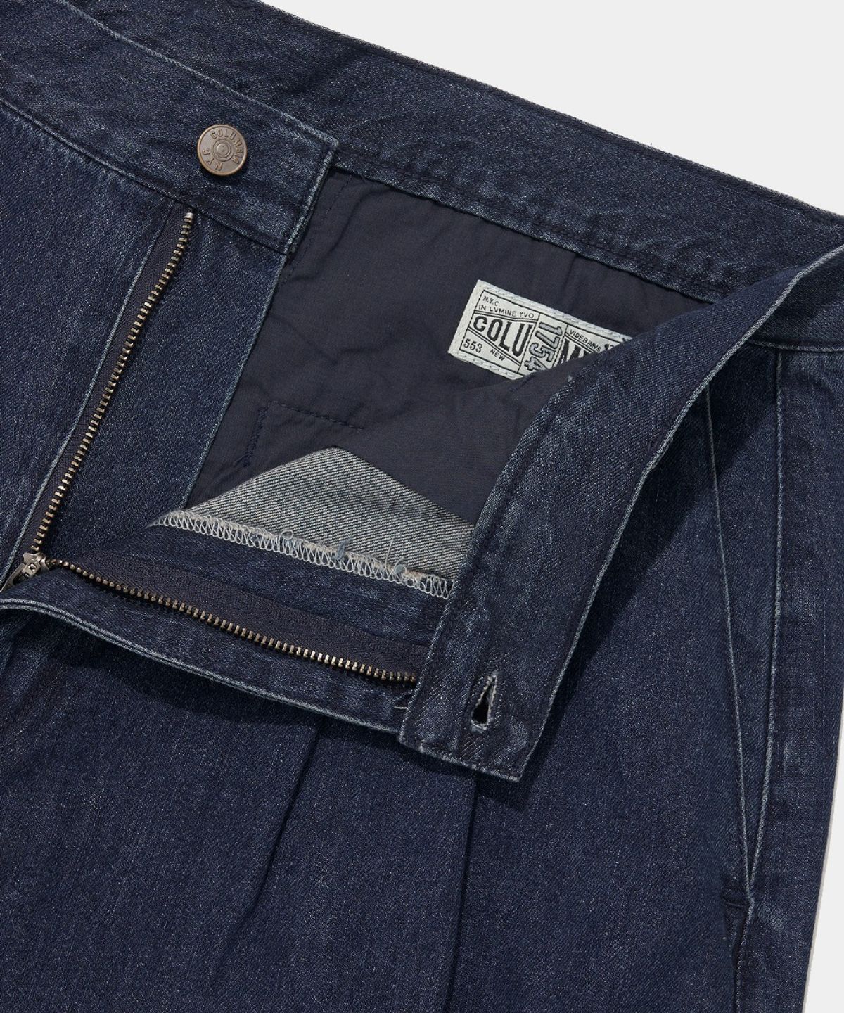 컬럼비아 유니버시티(COLUMBIA UNIVERSITY) TWOTUCK DENIM BERMUDA SHORTS PANTS_LIGHT JEAN