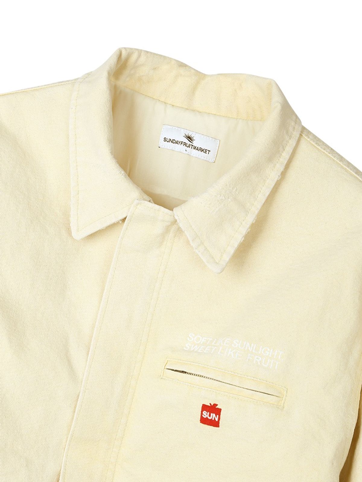 선데이후르츠마켓(SUNDAY FRUIT MARKET) SQUARE APPLE WASHED JACKET LEMON