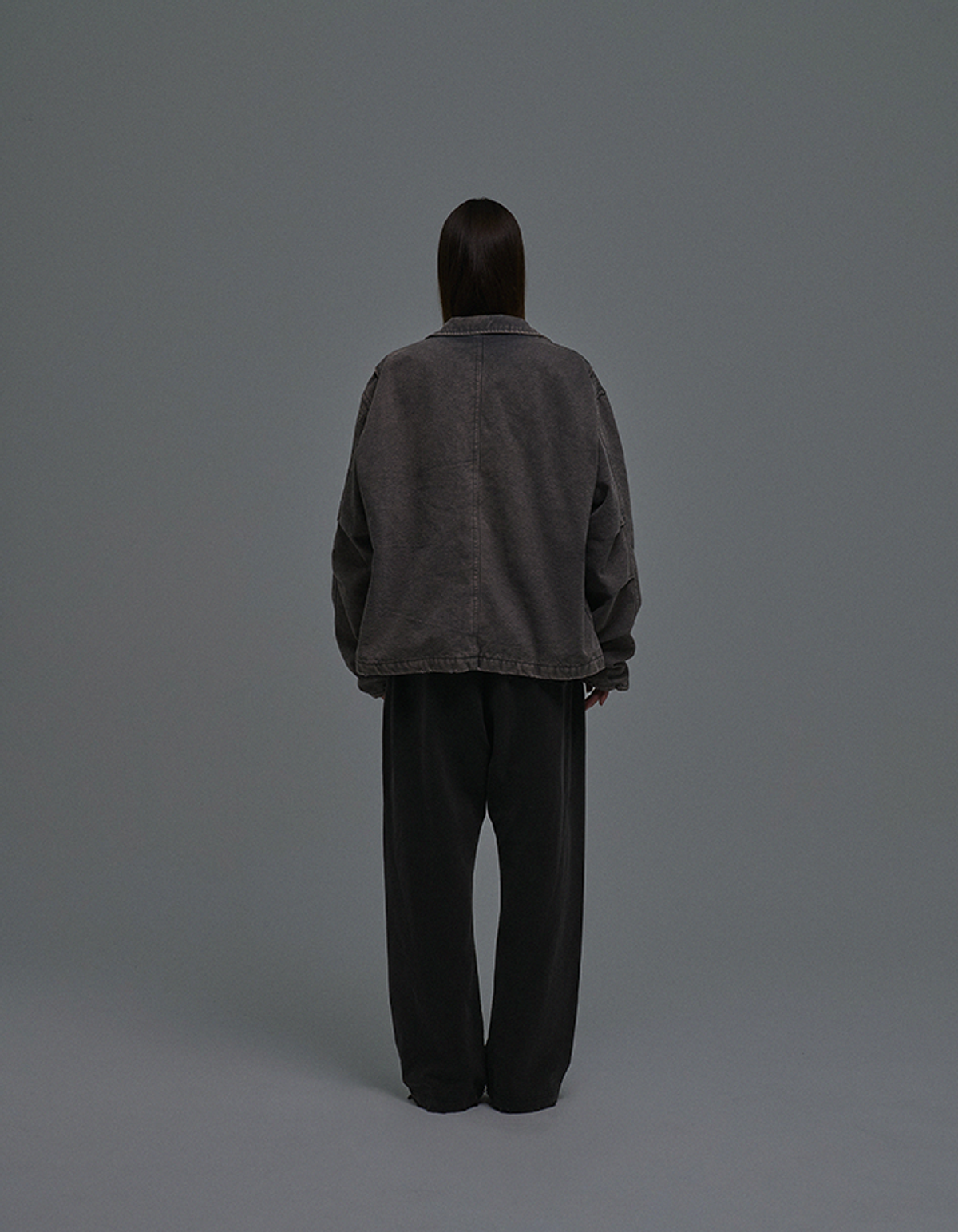 선데이후르츠마켓(SUNDAY FRUIT MARKET) SQUARE APPLE WASHED JACKET CHARCOAL