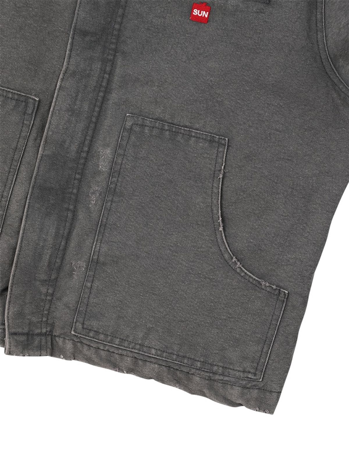 선데이후르츠마켓(SUNDAY FRUIT MARKET) SQUARE APPLE WASHED JACKET CHARCOAL