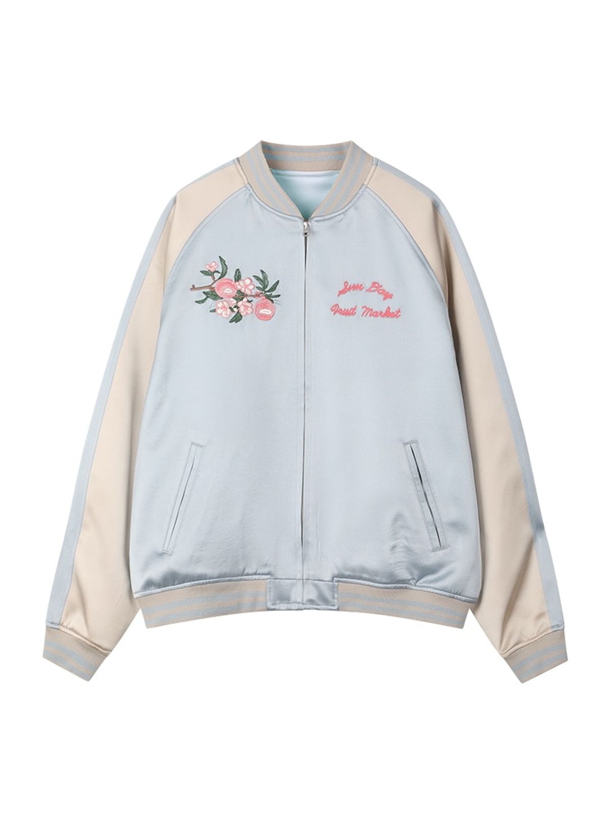 선데이후르츠마켓(SUNDAY FRUIT MARKET) PEACH REVERSIBLE SUKAJAN SKYBLUE