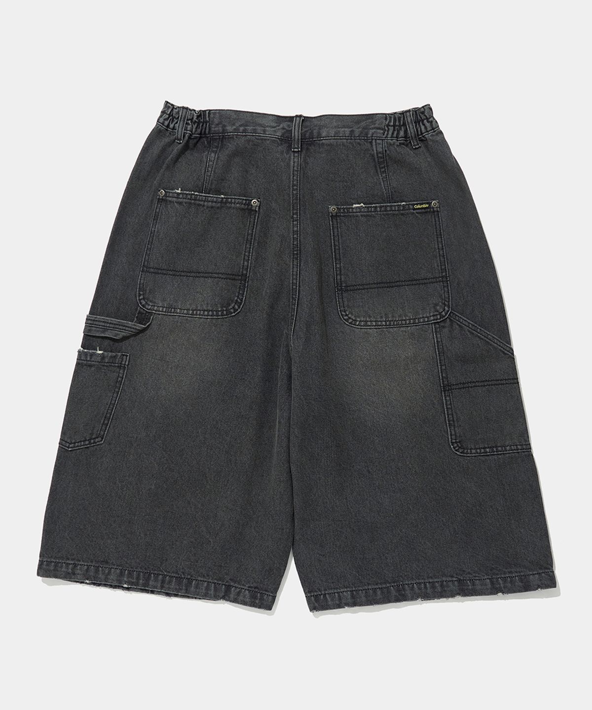 컬럼비아 유니버시티(COLUMBIA UNIVERSITY) UTILITY DOUBLE-KNEE DENIM BERMUDA SHORTS PANTS_BLACK JEAN