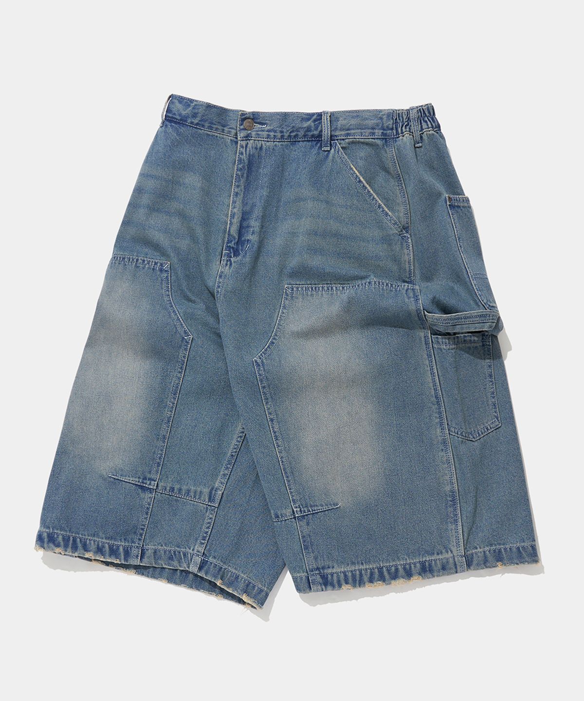 컬럼비아 유니버시티(COLUMBIA UNIVERSITY) UTILITY DOUBLE-KNEE DENIM BERMUDA SHORTS PANTS_LIGHT JEAN