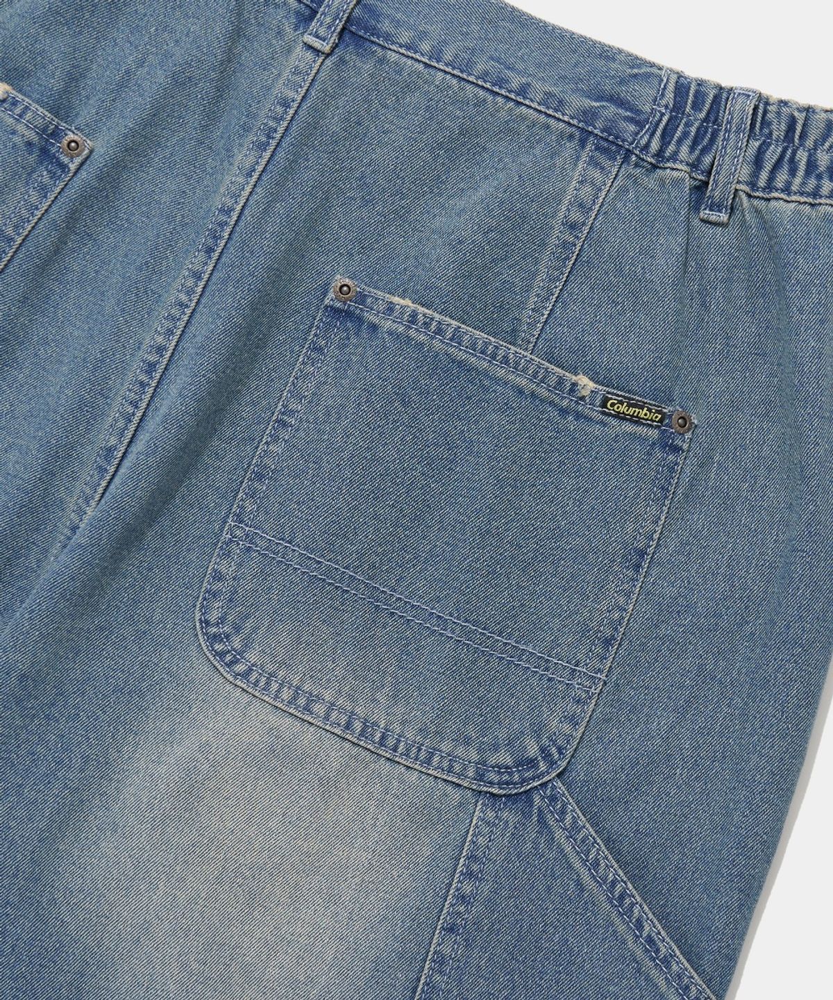 컬럼비아 유니버시티(COLUMBIA UNIVERSITY) UTILITY DOUBLE-KNEE DENIM BERMUDA SHORTS PANTS_LIGHT JEAN
