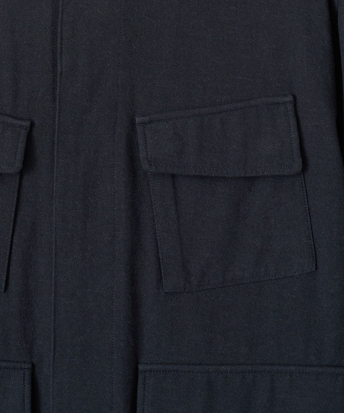 어나더 오피스(ANOTHER OFFICE) Peachskin B.D.U Jacket (Dark Navy)