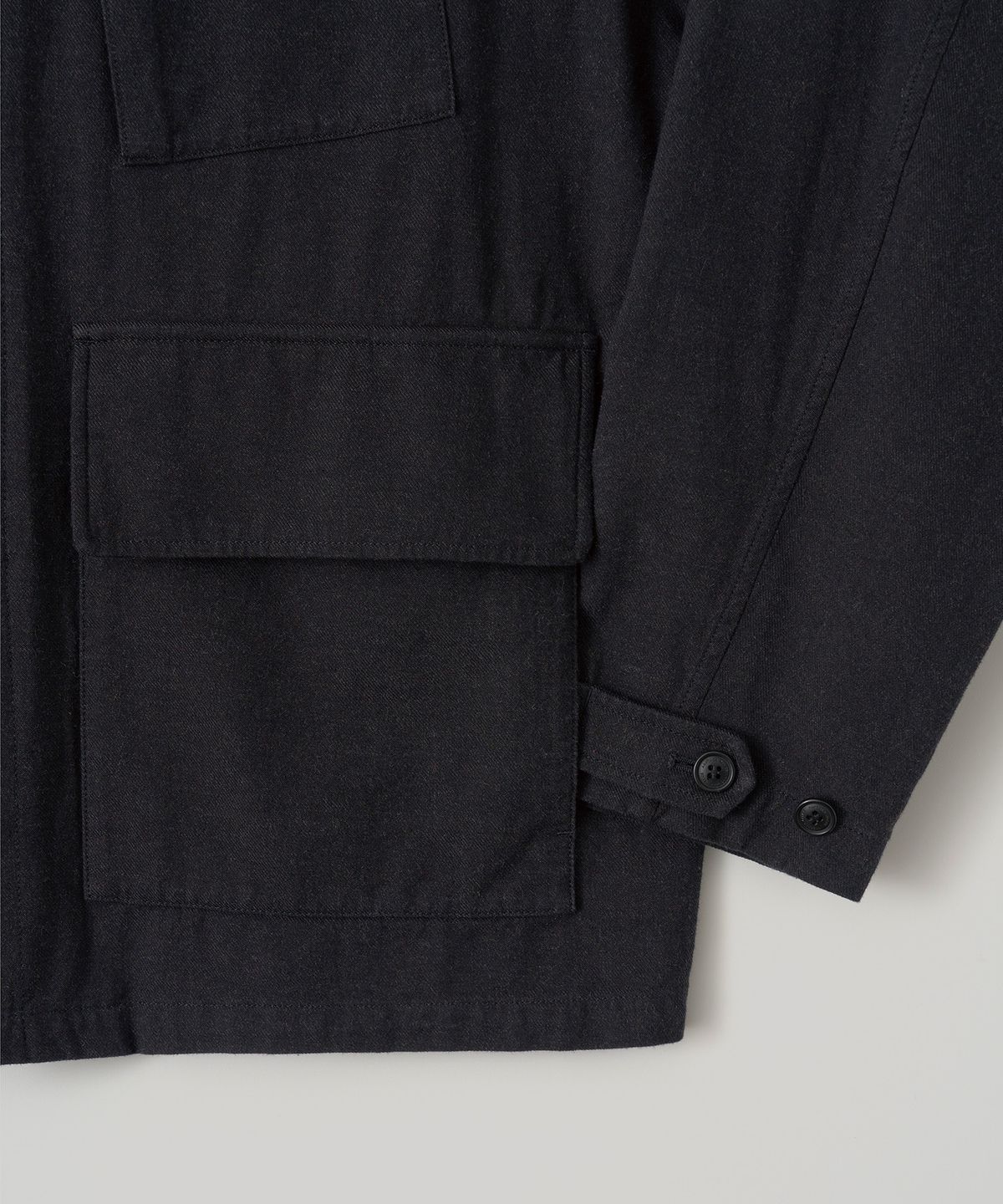 어나더 오피스(ANOTHER OFFICE) Peachskin B.D.U Jacket (Coal)