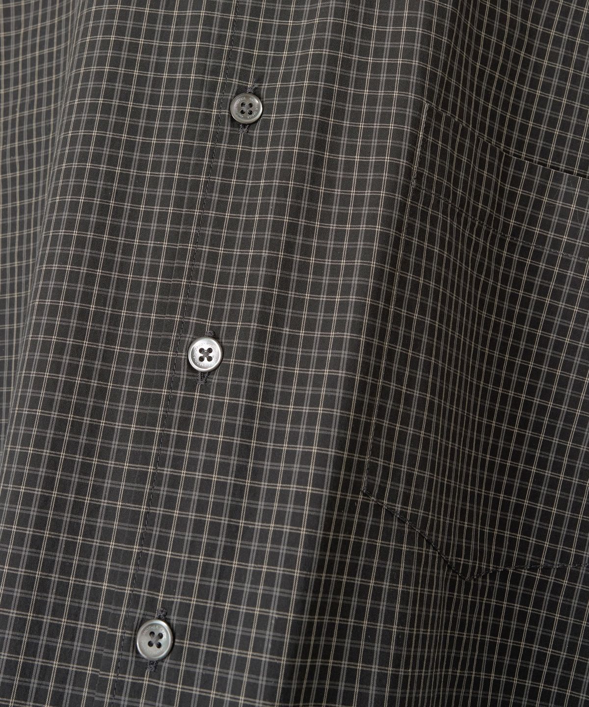 어나더 오피스(ANOTHER OFFICE) [AW] Ordinary Check Shirt (Black)