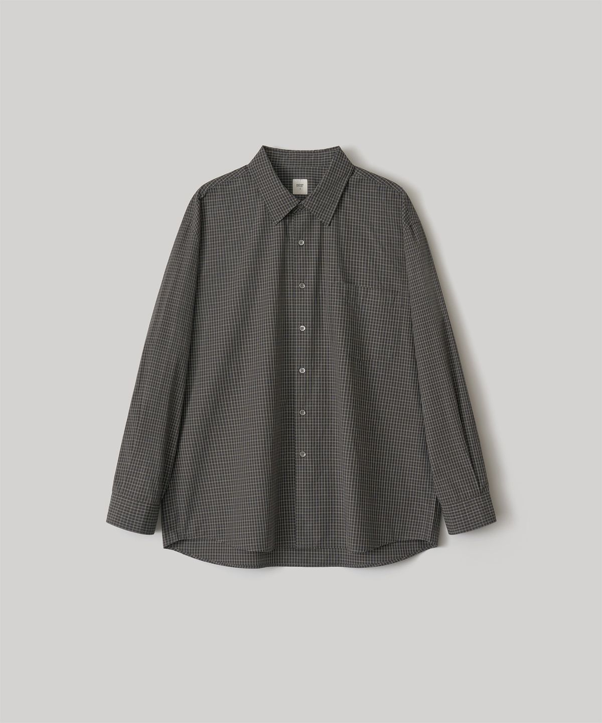 어나더 오피스(ANOTHER OFFICE) [AW] Ordinary Check Shirt (Black)