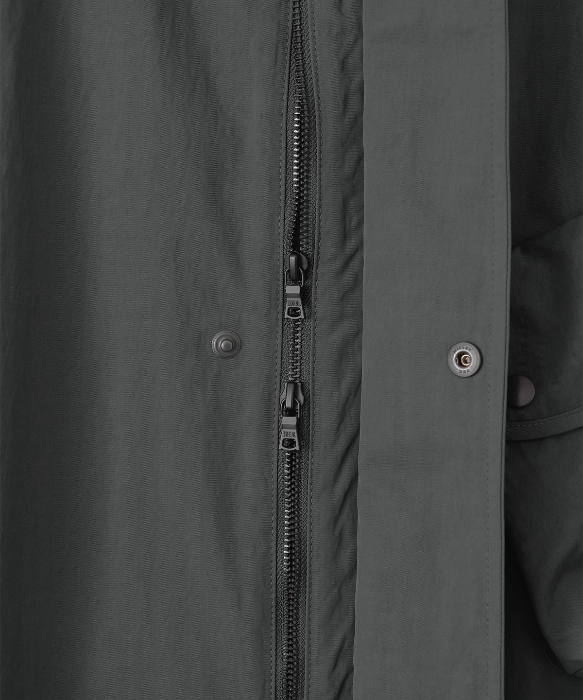 어나더 오피스(ANOTHER OFFICE) Motorcycle High-Neck Jacket (Graphite)