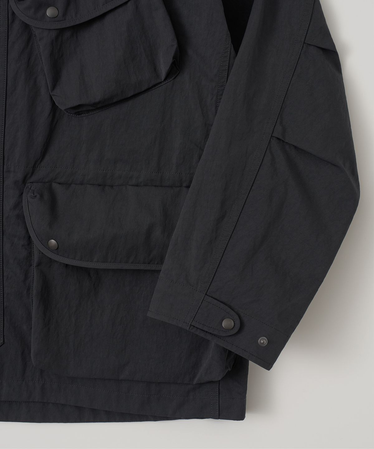 어나더 오피스(ANOTHER OFFICE) Motorcycle High-Neck Jacket (Black)