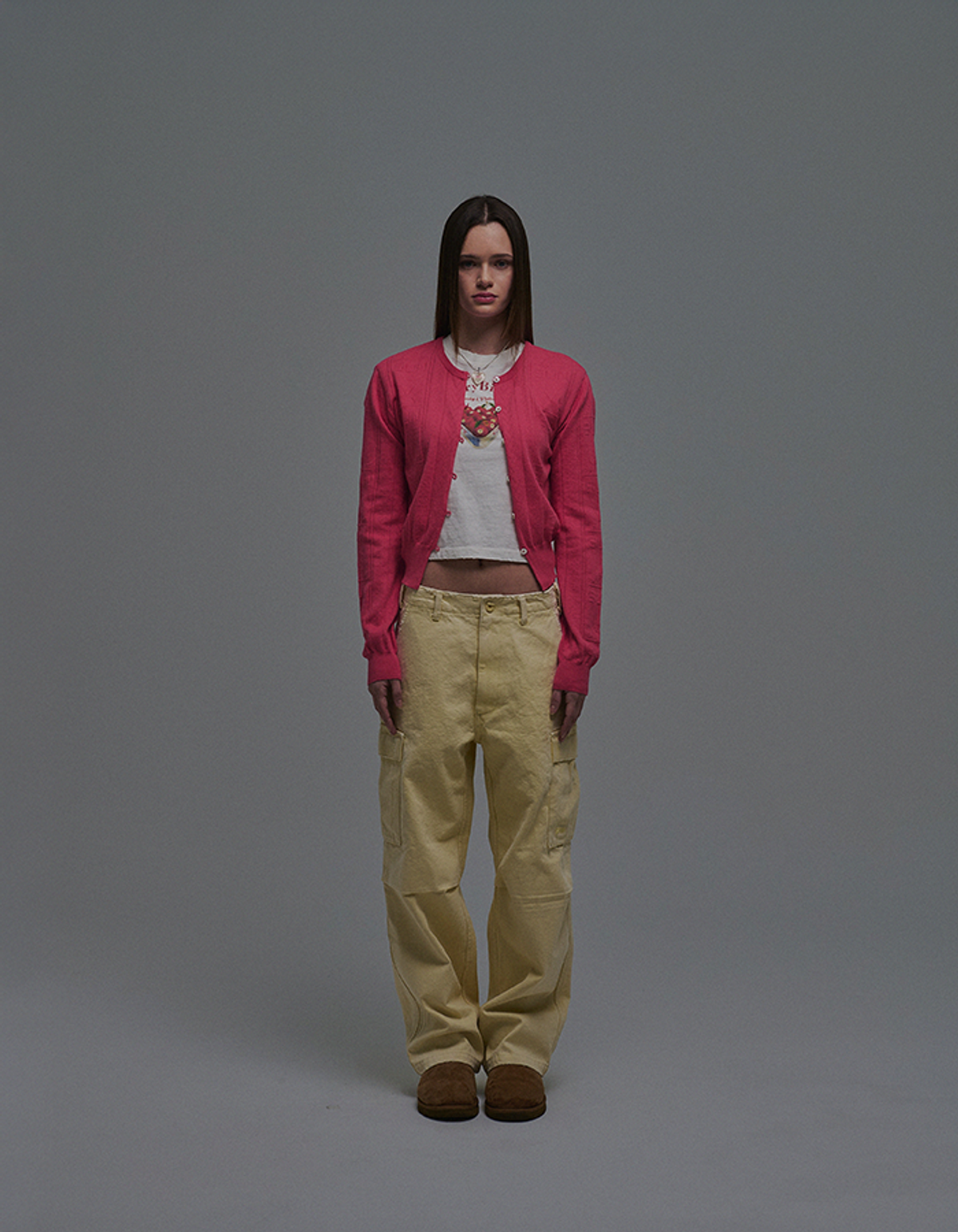 선데이후르츠마켓(SUNDAY FRUIT MARKET) W) SUN LIGHTS CARDIGAN PINK