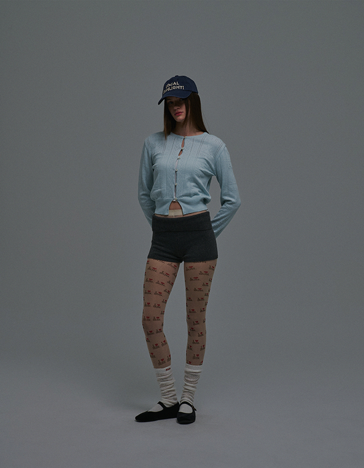 선데이후르츠마켓(SUNDAY FRUIT MARKET) W) SUN LIGHTS CARDIGAN SKYBLUE