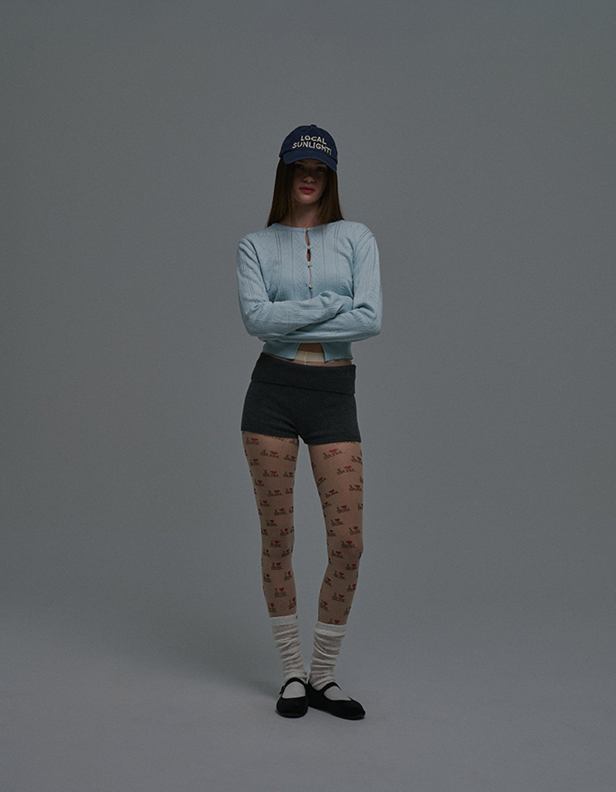 선데이후르츠마켓(SUNDAY FRUIT MARKET) W) SUN LIGHTS CARDIGAN SKYBLUE