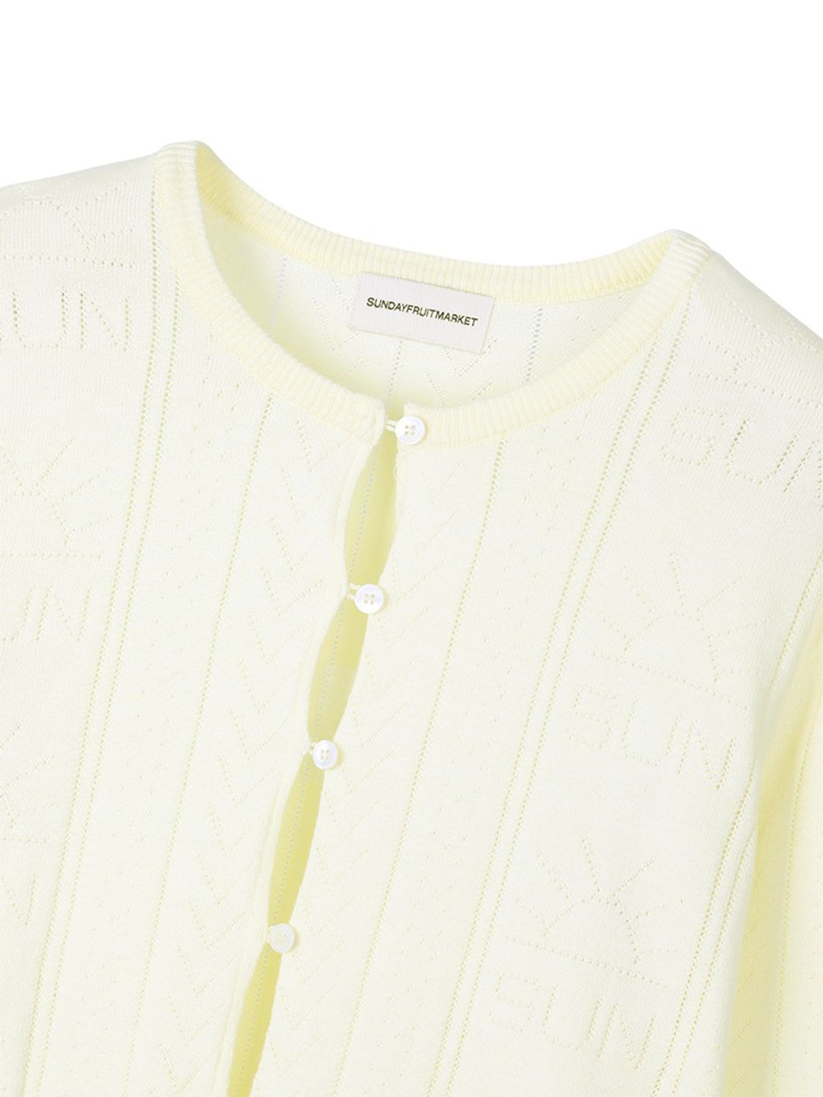 선데이후르츠마켓(SUNDAY FRUIT MARKET) W) SUN LIGHTS CARDIGAN LEMON