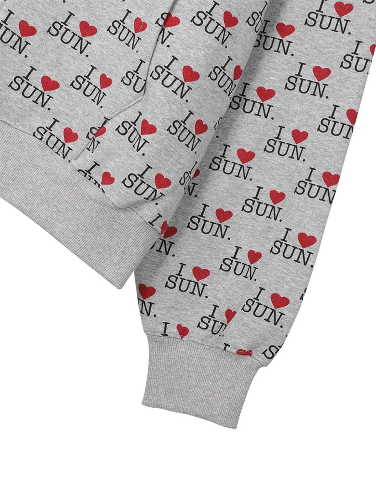 선데이후르츠마켓(SUNDAY FRUIT MARKET) I LOVE SUN ZIP HOODIE GRAY
