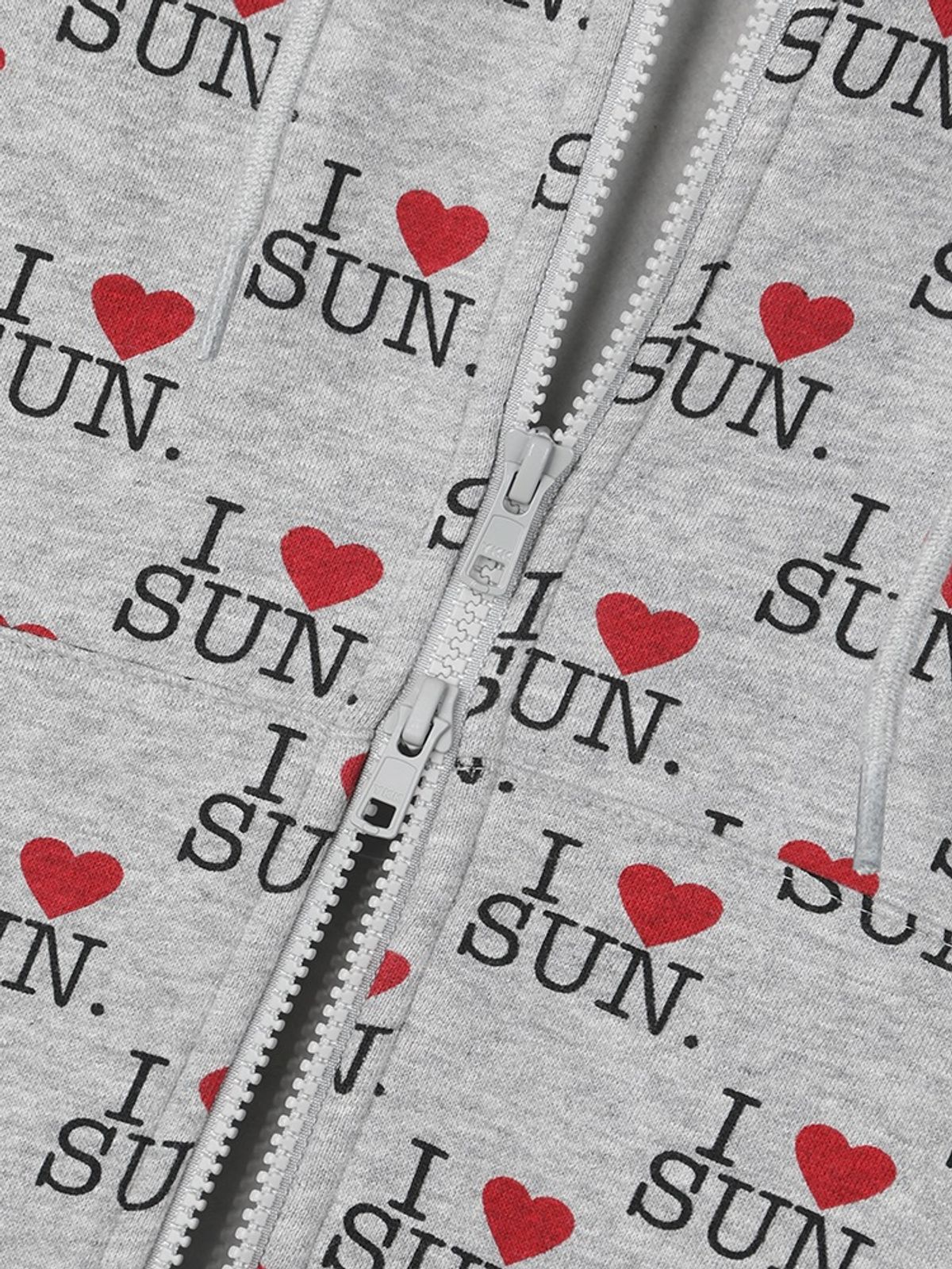선데이후르츠마켓(SUNDAY FRUIT MARKET) I LOVE SUN ZIP HOODIE GRAY