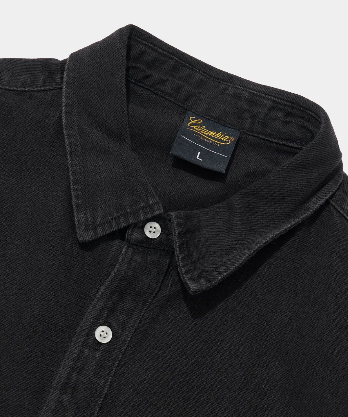 컬럼비아 유니버시티(COLUMBIA UNIVERSITY) UTILITY TWO POCKET DENIM SHIRTS_BLACK