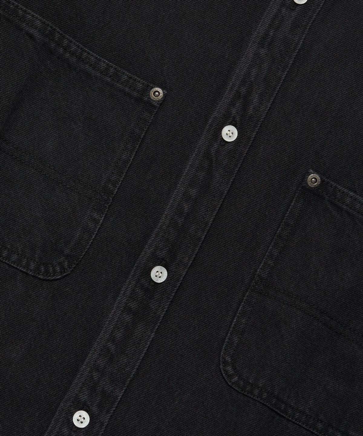 컬럼비아 유니버시티(COLUMBIA UNIVERSITY) UTILITY TWO POCKET DENIM SHIRTS_BLACK