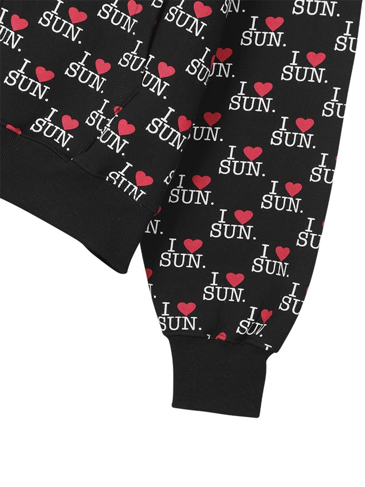 선데이후르츠마켓(SUNDAY FRUIT MARKET) I LOVE SUN ZIP HOODIE BLACK