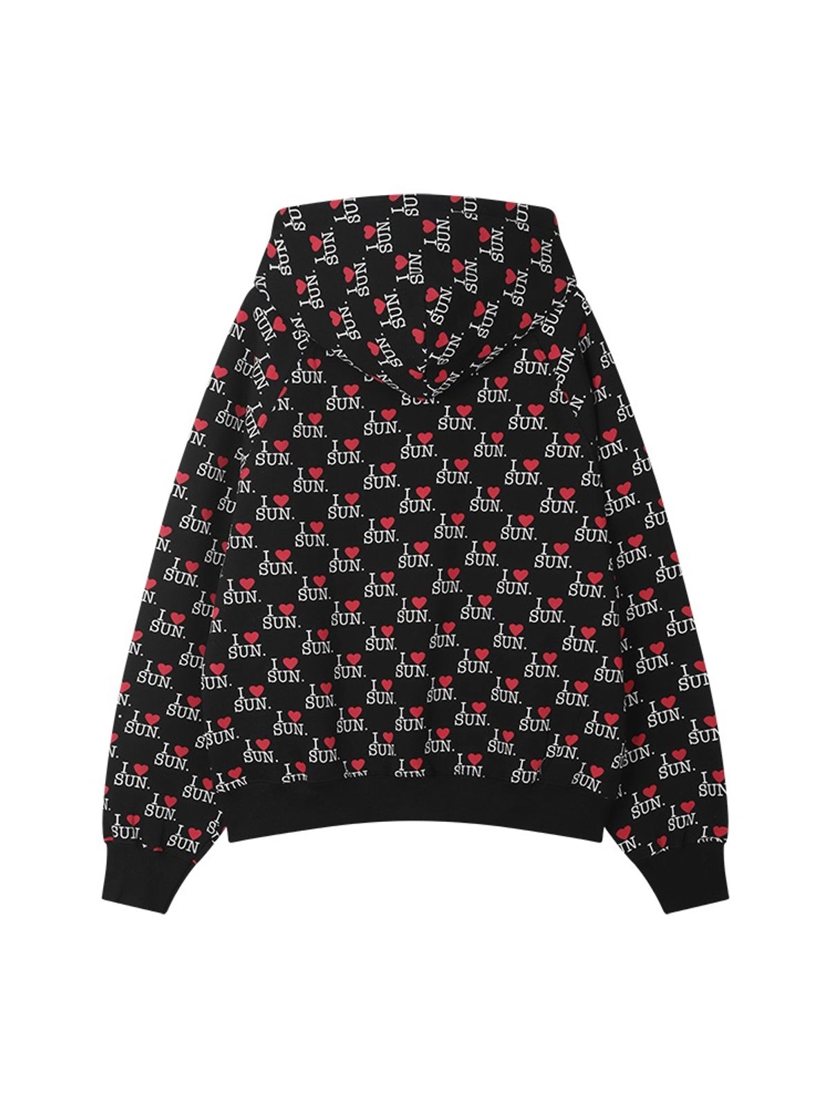 선데이후르츠마켓(SUNDAY FRUIT MARKET) I LOVE SUN ZIP HOODIE BLACK