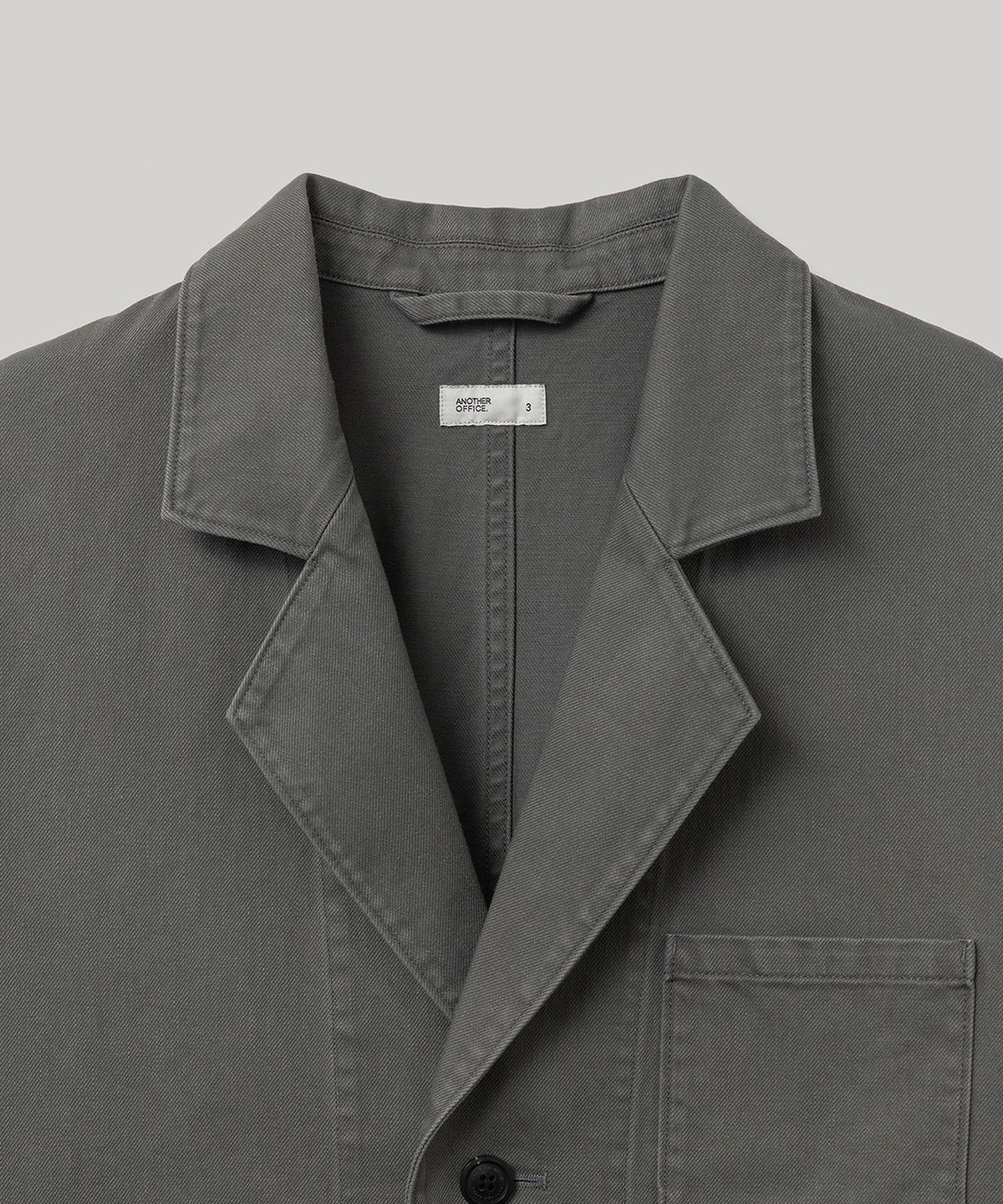 어나더 오피스(ANOTHER OFFICE) French Drill 3 Button Jacket (Smoky Gray)
