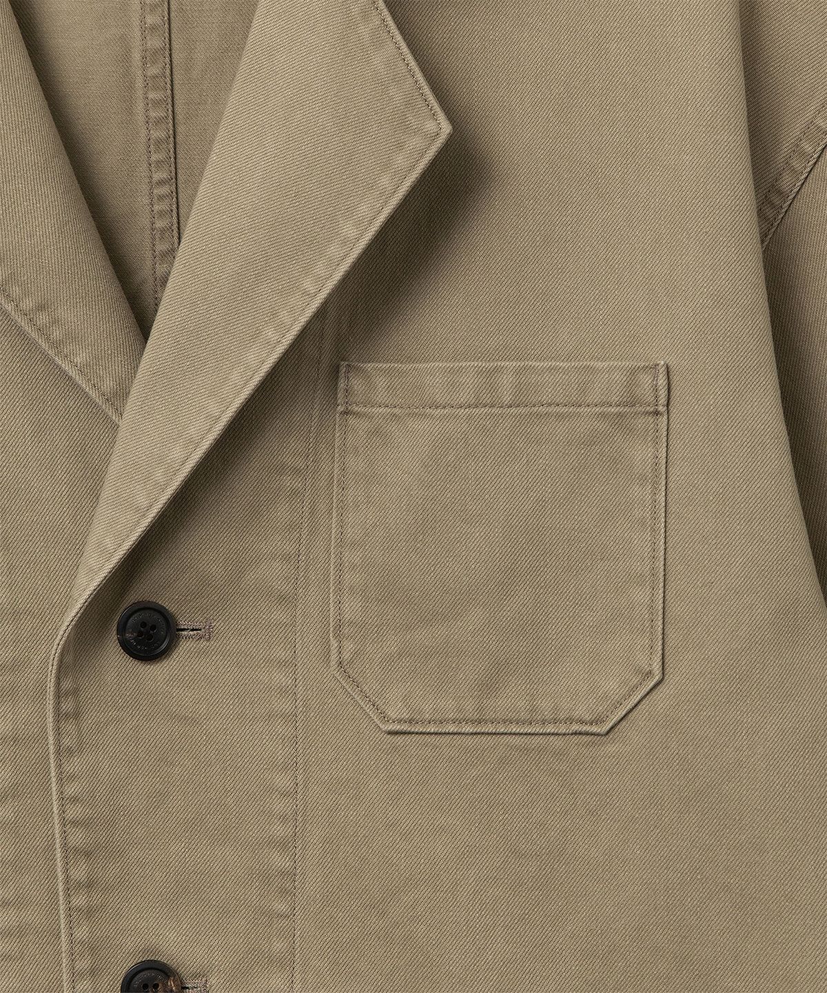 어나더 오피스(ANOTHER OFFICE) French Drill 3 Button Jacket (Urban Khaki)